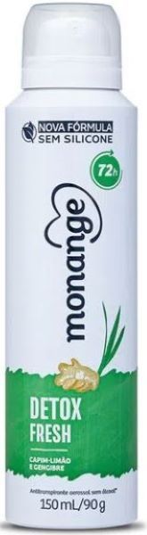 Desodorante Aerossol Antitranspirante Monange Feminino Detox Fresh 150Ml