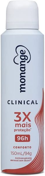 Desodorante Clinical Conforto Aerossol Antitranspirante Monange Feminino 150Ml