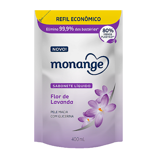 Refil Sabonete Líquido Monange Flor De Lavanda- 400Ml