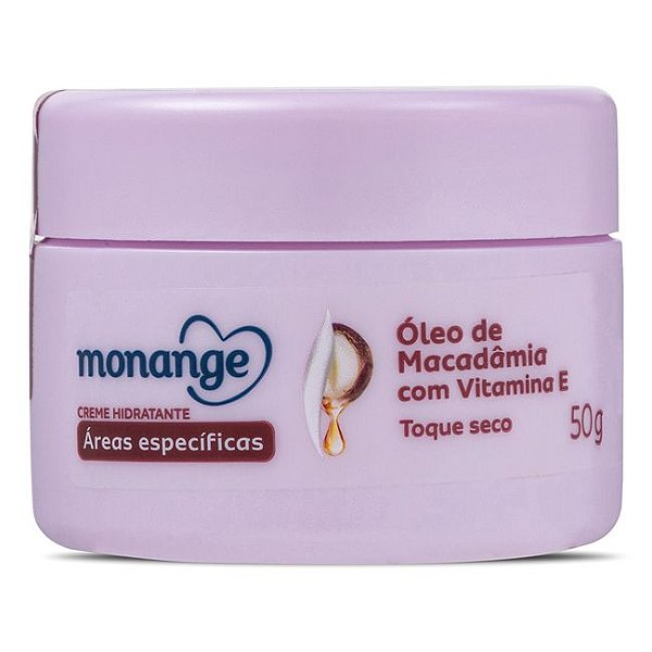 Creme Hidratante Áreas Específicas Monange Óleo De Macadâmia Com Vitamina E 50G