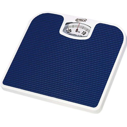 Balança Mecânica De Banheiro Azul Pesa Ate 130Kg Antiderrapante G-Tech