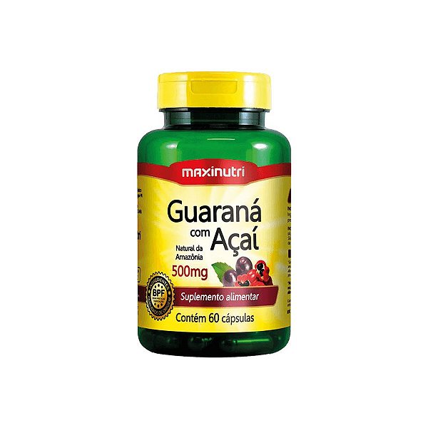 Guaraná Com Açaí 500Mg 60 Cápsulas Maxinutri