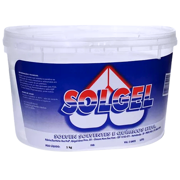 Parafina Gel Solgel 1kg P/ Velas Cristalinas Solven Original