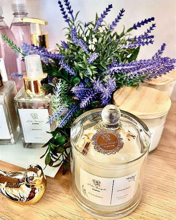 Vela na cúpula Lavanda Gold