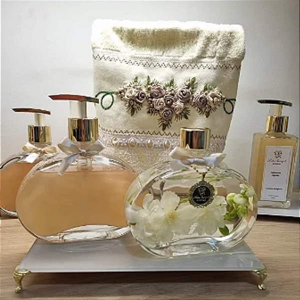 Vidro Jolie Para Sbonete Líquido e Aromatizador Com Varetas 300ml Transparente