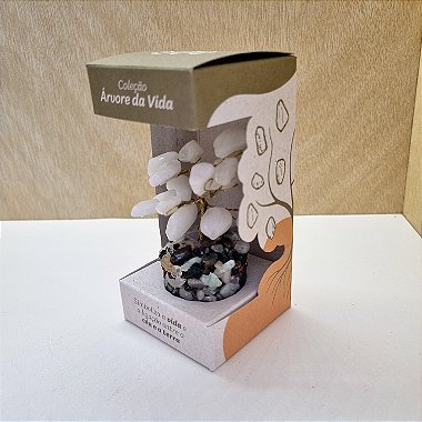 Mini Árvore Quartzo Branco - Coleção Árvore da Vida