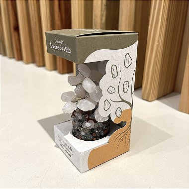 Mini Árvore Quartzo Rosa - Coleção Árvore da Vida