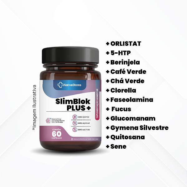 SlimBlock PLUS+ - Emagrecedor com Orlistat