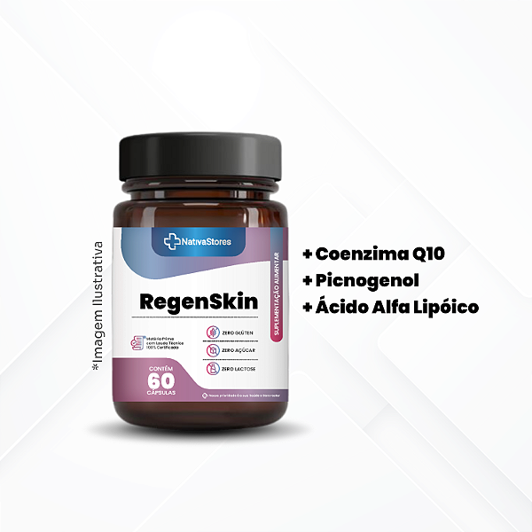 RegenSKIN | AntiRugas - (Coenzima Q10 + Picnogenol + Ácido Alfa Lipóico)