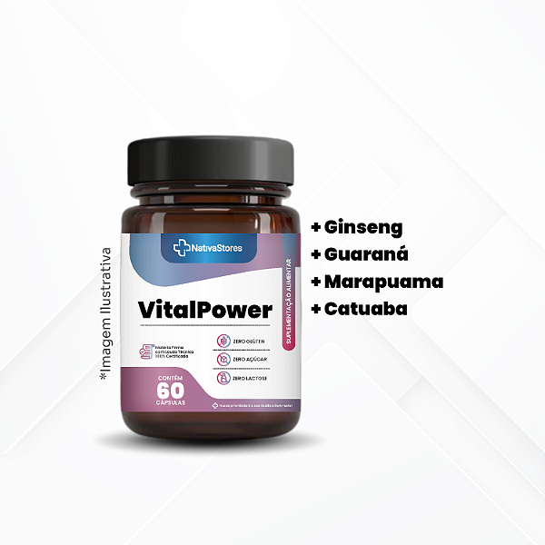 Energético Natural - (Ginseng +  Guaraná + Marapuama + Catuaba)