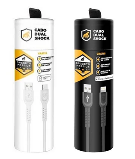 CABO DUAL SHOCK TURBO - USB A / TIPO C GSHIELD