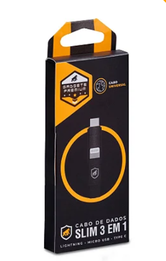 CABO 3 EM 1 SLIM GSHIELD - CHAVEIRO