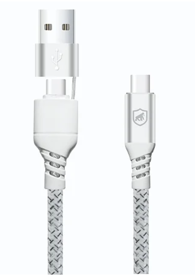 CABO THUNDER 65W 2 EM 1 TURBO - TIPO C / USB-A / TIPO C