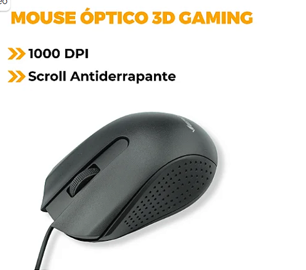 MOUSE COM FIO OPTICAL 3D GAMING