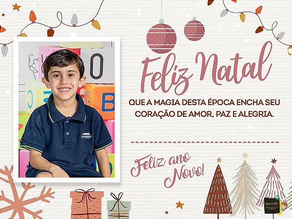 Cartão de Natal 10x15 cm - Escola João de Barro