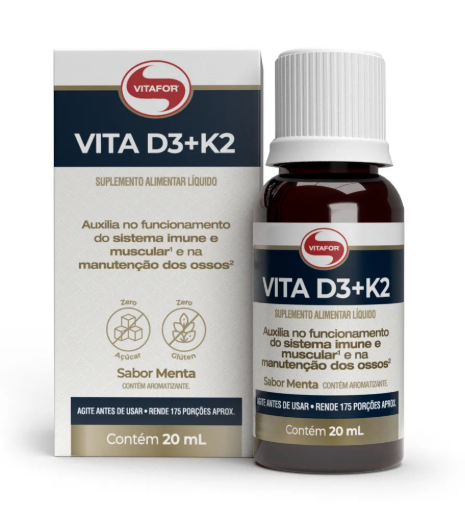 Vitamina D3 + K2 (gotas - 20ml) - Vitafor