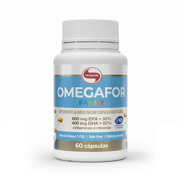 OMEGAFOR® FAMILY: Ômega 3 com Vitaminas 60 Caps
