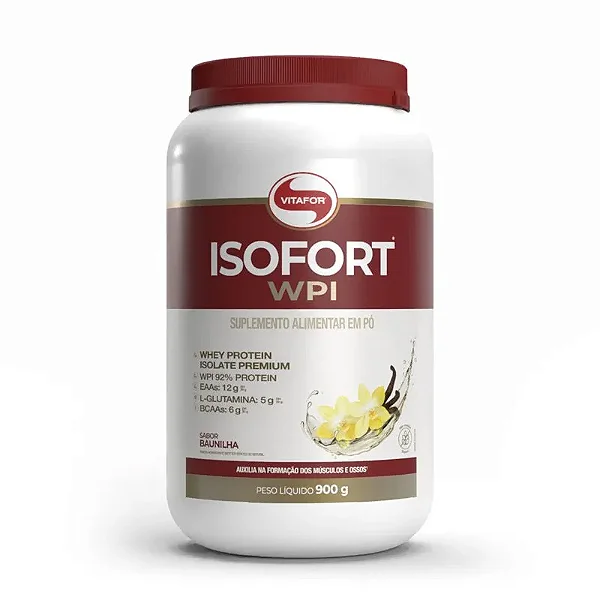 ISOFORT® WPI: Whey Protein Isolado 900g Sabor Baunilha