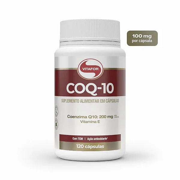 COQ-10: Coenzima Q10 e Vitamina E (200mg) - 120 cap
