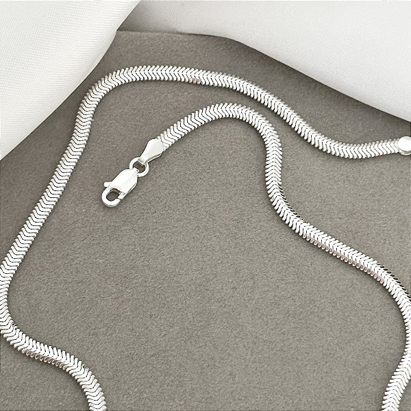 Colar de Prata 925 Lacraia 45cm
