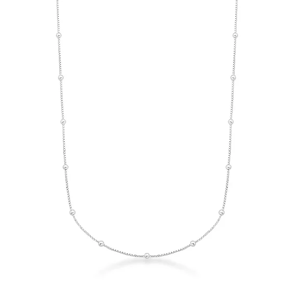 Colar de Prata 925 Veneziana V15 com Bolinhas