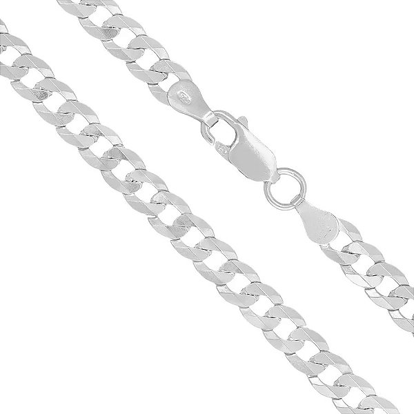 Corrente de Prata 925 Grumet 8mm 70cm