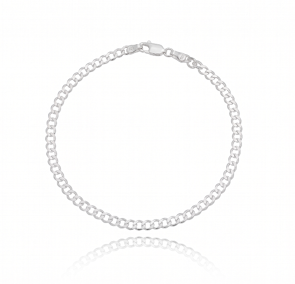 Pulseira de Prata 925 Grumet 4mm