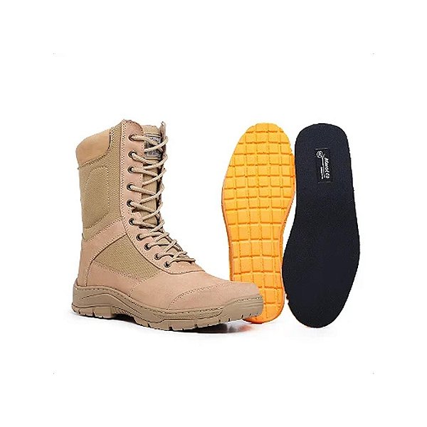 Bota Coturno Tático Em Couro Palmilha Confort Marotto 8628
