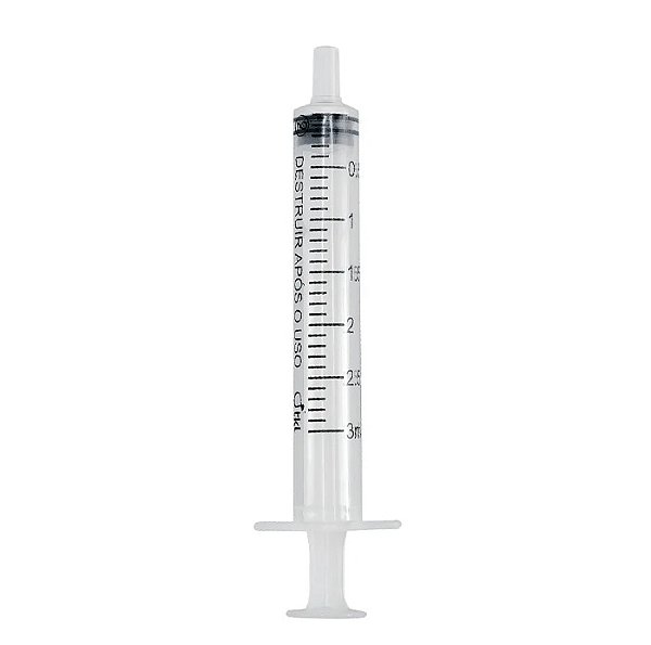 Seringa Hipodérmica sem Agulha Luer Slip 3ML com 100 UN - TKL