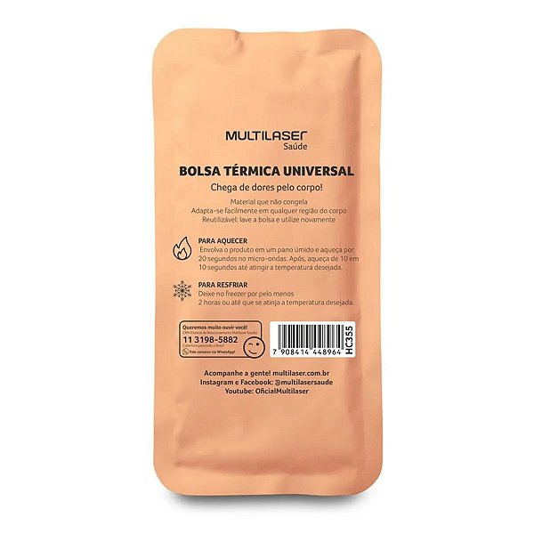 Bolsa Térmica Universal Laranja - Multilaser Saúde