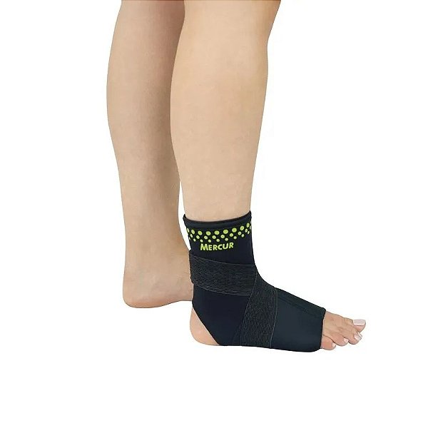 Tornozeleira de Termocompress. C/ Cintas Cruz Preta - Mercur