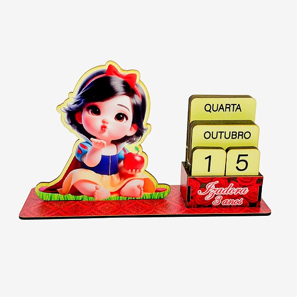 Calendário Permanente Branca de Neve Baby