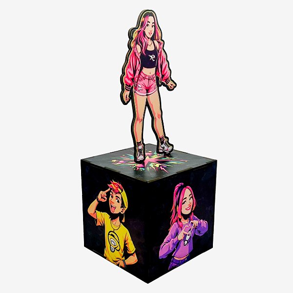 Porta Treco c/ Aplique Os Rosas 12x12