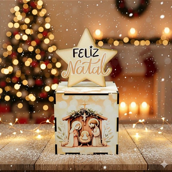 Porta Treco c/ Aplique Natal 10x10