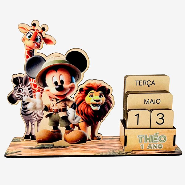 Calendário Permanente Mickey Safari