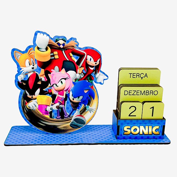 Calendário Permanente Turma do Sonic