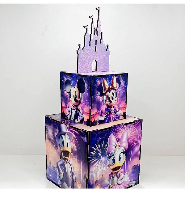 Cubo 2 Andares Disney 50 anos 12x12/8x8 (Aplique frente)