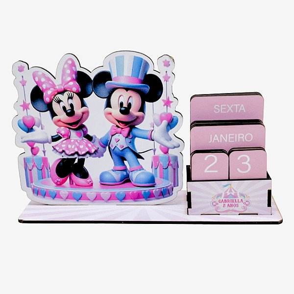 Calendário Permanente Circo da Minnie e do Mickey