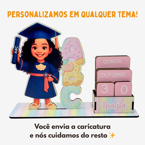 Calendário Permanente Caricatura Formatura