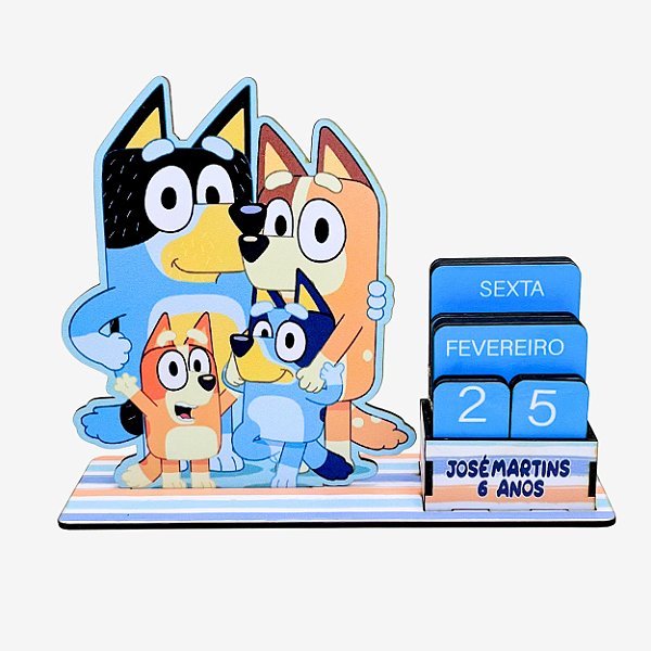 Calendário Permanente Bluey e Bingo