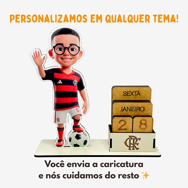 Calendário Permanente Caricatura Cru