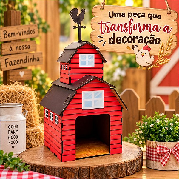 Celeiro Decorativo 2 Andares em MDF