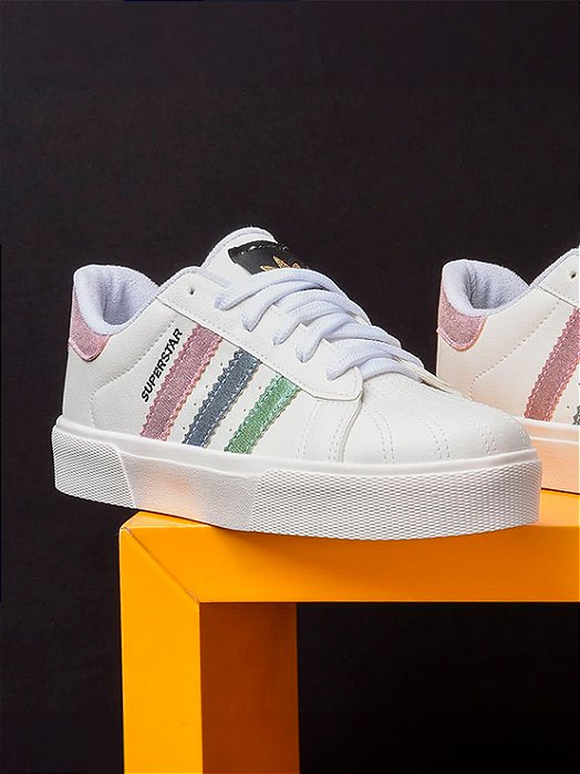 Adidas Superstar Branco Cristal Tricolor NYX SHOES