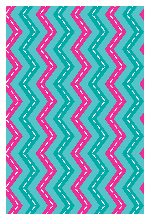 Necessaire Slim - Chevron Color