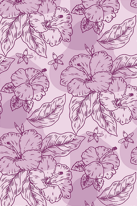 Necessaire Slim - Hibiscos