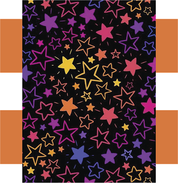 Estojo Box - Estrelas Neon