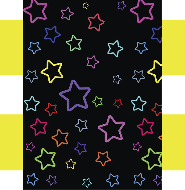 Estojo Box - Estrelas Neon