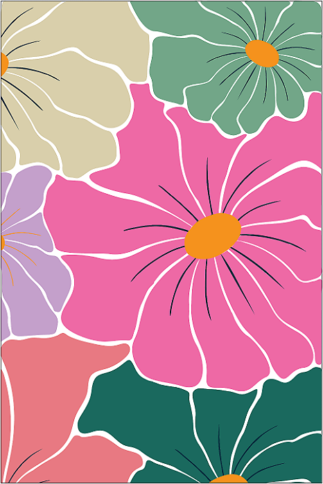 Necessaire Slim - Retro Bloom