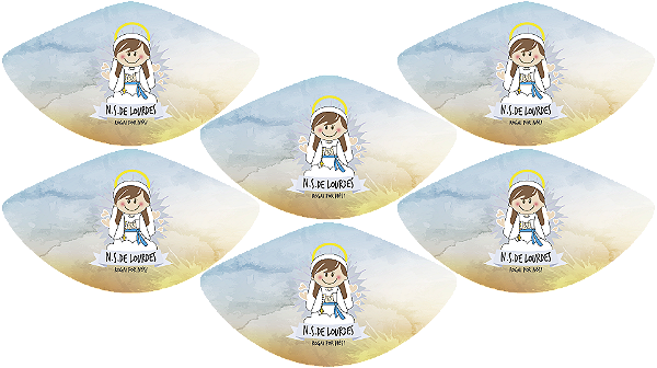 Painel Sublimado 6 Porta Terço - Nossa Senhora de Lourdes