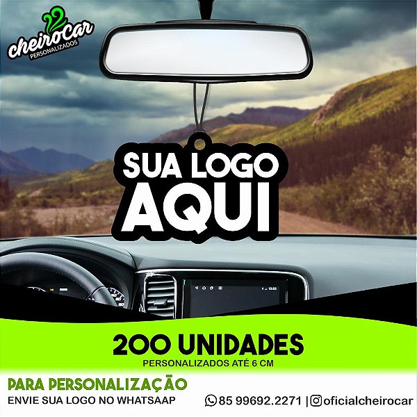 200 unidades de aromatizantes automotivos personalizados - modelo brinde